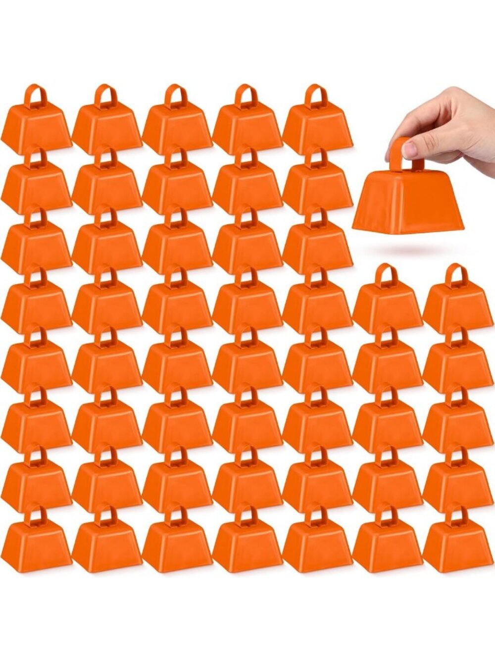 50 Pcs Small Metal Cowbells - Novelty Noise Makers for Parties, Events & Gifts